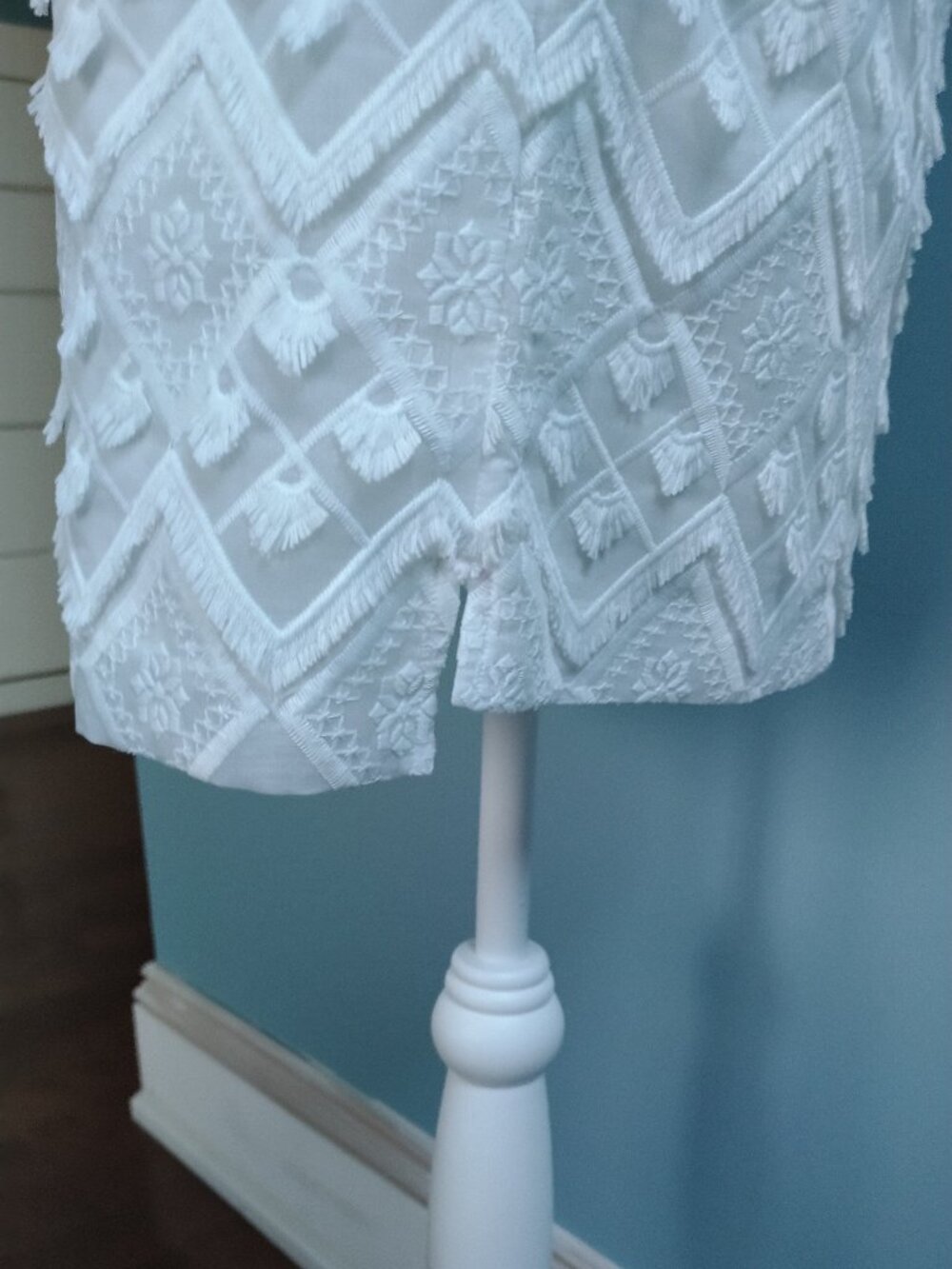 Banana Republic Embroidered Fringe Polo Collar Shift Dress XS P - Picture 9 of 10